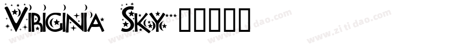Viriginia Sky字体转换